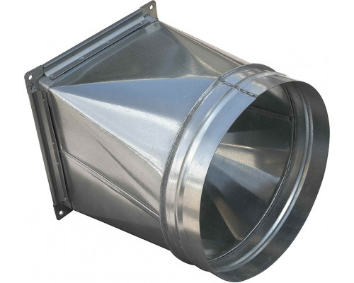 Переход 350х350 ш30 /ф400 0,5мм L=250 Тип1 (для ВР 280-46-5; ВЦ 14-46-5, ВР 80-75-5; ВЦ 4-70-5)