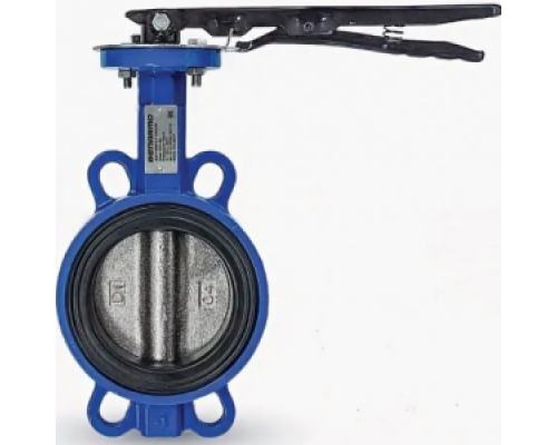 Затвор дисковый межфланц. DN65 чугунный (диск-нерж), Benarmo, PN16, Тmax=130°C, с рукояткой