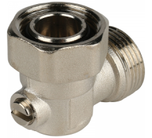 Кран для нижнего подключения радиатора 3/4''ЕК, угловой, STOUT