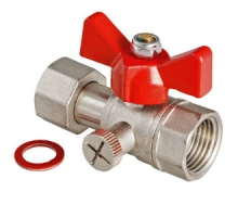 Кран шаровой для подключения манометра, 1/2"(ВР) -1/2"(ВР), Tmax=130°С, Py 1,6МПа, VALTEC