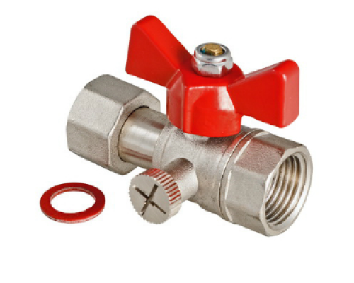Кран шаровой для подключения манометра, 1/2"(ВР) -1/2"(ВР), Tmax=130°С, Py 1,6МПа, VALTEC