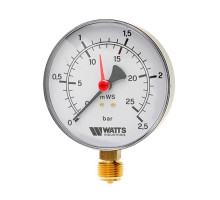 Манометр радиальный Watts MDR 100/25 0-25 бар RAD