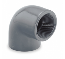 Угольник резьбовой ПВХ 1/2"х1/2" ВР 90°, Hidroten, Испания 1002301_