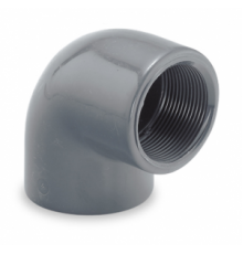 Угольник резьбовой ПВХ 1/2"х1/2" ВР 90°, Hidroten, Испания 1002301_