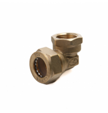 Угольник латунный Ø 15 мм c переходом на ВР g 1/2" LAVITA (Корея), PN15, Tmax=110 °C для соединения гофр. трубы из нерж. стали