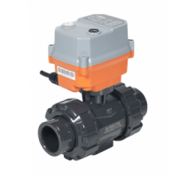 Кран шаровой ПВХ 32 под клей, PTFE/EPDM, с эл. приводом B10 AVA, 220В(AC/DC)