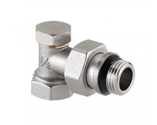 Клапан настроечный для радиатора 1/2", угловой, с доп. уплот., VALTEC