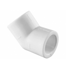Угольник Ø 20х45° PP-R, цвет белый, TEBO