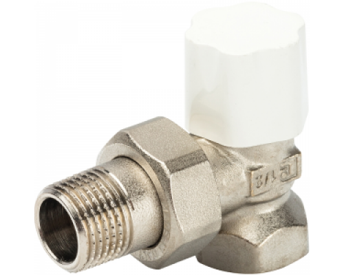 Клапан настроечный для радиатора 1/2", угловой, TEKNA DS 22, LUXOR