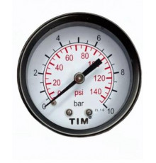 Манометр аксиальный 10 бар TIM-Y-50T-10bar