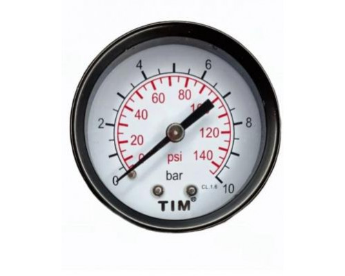 Манометр аксиальный 10 бар TIM-Y-50T-10bar