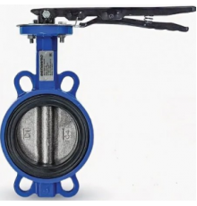 Затвор дисковый межфланц. DN80 чугунный (диск-нерж), Benarmo, PN16, Тmax=130°C, с рукояткой