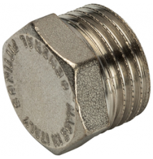 Заглушка латунь никел. НР 1/8" STOUT