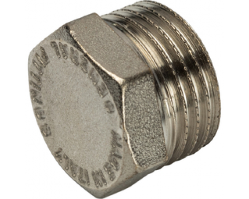 Заглушка латунь никел. НР 1/8" STOUT
