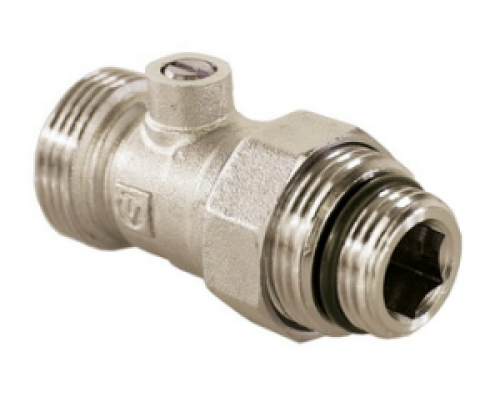 Кран для нижнего подключения радиаторов 3/4" ЕК с переходником на 1/2", VALTEC