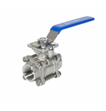 Кран шаровой 3/4" (Ду 20) ВР/ВР, с рукояткой, корпус нерж.сталь AISI 304, полнопроходной, PN64, t max 180 °С, BV11, MotorValve (с площадкой под привод)