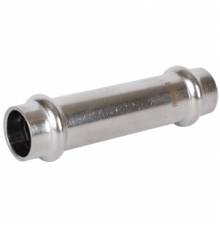 Муфта прямая D 15 мм из нерж.стали под пресс, Rommer, PN16, Tmax=120 °C, для соединения тонкостенных стальных труб