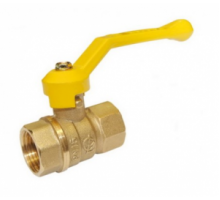 Кран шаровой 1/2" (Ду15) ВР/ВР, газовый, рычаг, ГАЛЛОП Стандарт 220 (Россия), латунь, полнопрох., PN16, t max 60 °С, аналог 11Б27п1