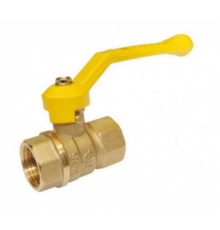 Кран шаровой 1/2" (Ду15) ВР/ВР, газовый, рычаг, ГАЛЛОП Стандарт 220 (Россия), латунь, полнопрох., PN16, t max 60 °С, аналог 11Б27п1