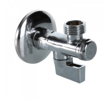 Кран шаровой 1/2"х1/2" НР/НР для подключения сантехприборов, VALTEC, угловой, с фильтром, латунный хромированный, PN8, t max 80 °С
