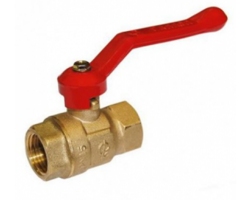 Кран шаровой 1/2" (Ду15) ВР/ВР, рычаг, ГАЛЛОП Крепыш 320 (Россия), латунь , полнопрох., усиленный, PN16, t max 150 °С, аналог 11Б27п1