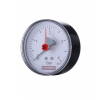 Манометр аксиальный D 50 х 0,4 МПа, 1/4", Тmax = 80 °С, с указателем предела давления, Rommer