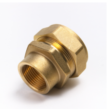 Муфта латунная Ø 20 мм c переходом на ВР 1/2" LAVITA (Корея), PN15, Tmax=110 °C для соединения гофр. трубы из нерж. стали