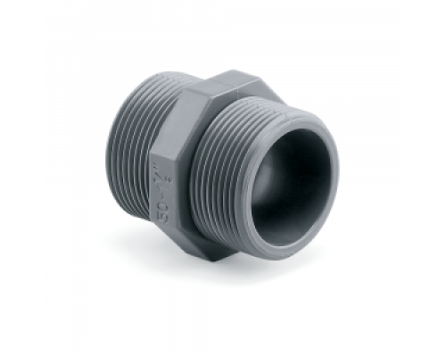 Ниппель ПВХ 1/2" НРхНР (1,0 МПа) Hidroten, Испания 1002401