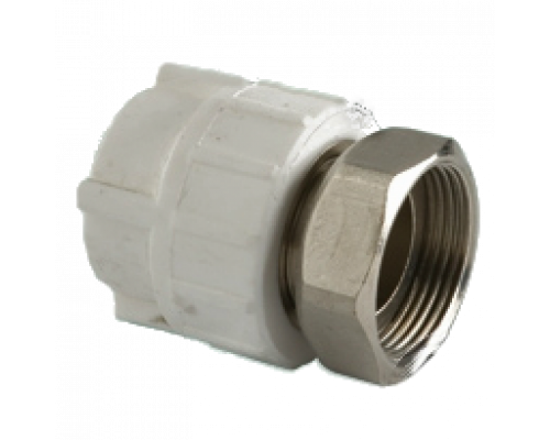 C--TB-Gr Муфта с накидной гайкой 1v 20x1/2" (мет.штуцер) (серый цв.)