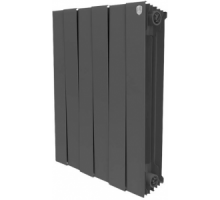 Радиатор биметаллический Royal Thermo PianoForte Noir Sable 500/6 секций, 1" (Ду25), Q=1134 Вт, 480х591х100 мм, вес 13,20 кг