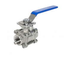 Кран шаровой 3/8" (Ду 10) ВР/ВР, с рукояткой, корпус нерж.сталь AISI 304, полнопроходной, PN64, t max 180 °С, BV11, MotorValve (с площадкой под привод)