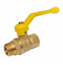 Кран шаровой 1/2" (Ду15) ВР/НР, газовый, рычаг, ГАЛЛОП Стандарт 221 (Россия), латунь, полнопрох., PN40, t max 60 °С, аналог 11Б27п1