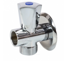 Миникран шаровой 1/2"/3/4"/1/2" ВР/НР/НР для подключения сантехприборов, Aquasfera, Т-образный, латунный хромированный, PN10, t max 100 °С