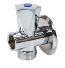Миникран шаровой 1/2"/3/4"/1/2" ВР/НР/НР для подключения сантехприборов, Aquasfera, Т-образный, латунный хромированный, PN10, t max 100 °С
