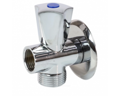 Миникран шаровой 1/2"/3/4"/1/2" ВР/НР/НР для подключения сантехприборов, Aquasfera, Т-образный, латунный хромированный, PN10, t max 100 °С