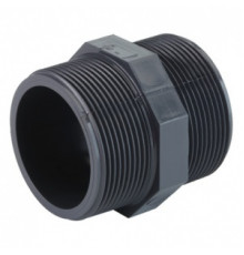 Ниппель ПВХ 1/2" НРхНР (1,6 МПа) TECNO PLASTIC (Италия) RV0NIF200