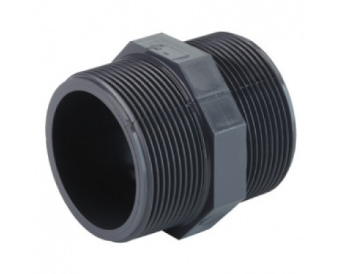 Ниппель ПВХ 1/2" НРхНР (1,6 МПа) TECNO PLASTIC (Италия) RV0NIF200