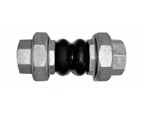 Компенсатор резиновый муфтовый АДЛ FC6 DN15 (1/2"), ВР-ВР, PN10, Тmax. = 95 °C