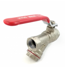 Кран шаровой 1/2" (Ду15) ВР/ВР с фильтром, рычаг, ARCO SENA (Испания), латунь никел., полнопрох., PN30, t max 120 °С