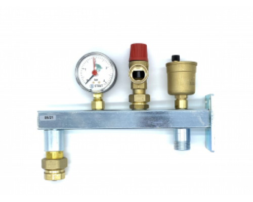 Группа безопасности на консоли мембранного бака 3/4", Рmax=3 бар, l=0.3m, STOUT