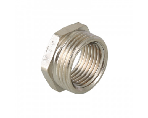 Футорка латунь никел., 3/8"х1/4" НР/ВР, VALTEC