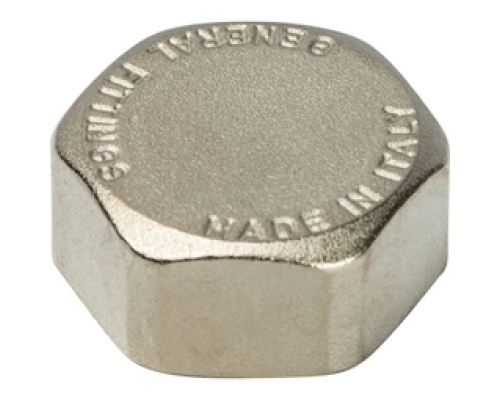 Заглушка латунь никел. ВР 1/8" STOUT