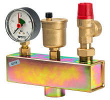 Группа безопасности котла Watts 1", до 50 кВт, 3 бар, без теплоизоляции, KSG 30Е, консоль - оцинкованная сталь (10005198)