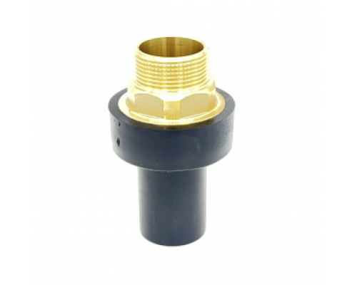 Переход с наружной резьбой 50х1 1/2"(ПЭ/латунь), ПЭ100 SDR11, вода - 1,6 МПа, газ - 1,0 МПа, BORFIT, Турция 2 05 01 16 0050-000