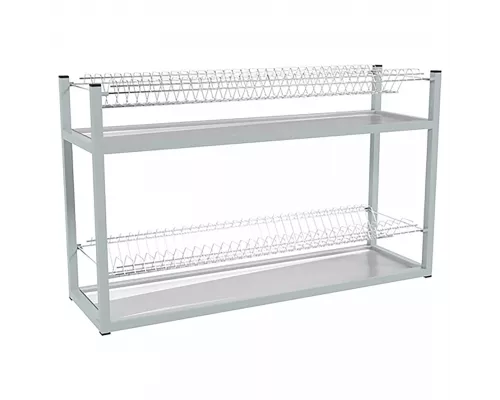 Стеллаж для тарелок ЭКОНОМ СКТК-2КЭ (сетки хром., каркас окраш.) 540х895х270 мм