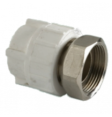 C--TB-Gr Муфта с накидной гайкой 1v 20x3/4" (мет.штуцер) (серый цв.)