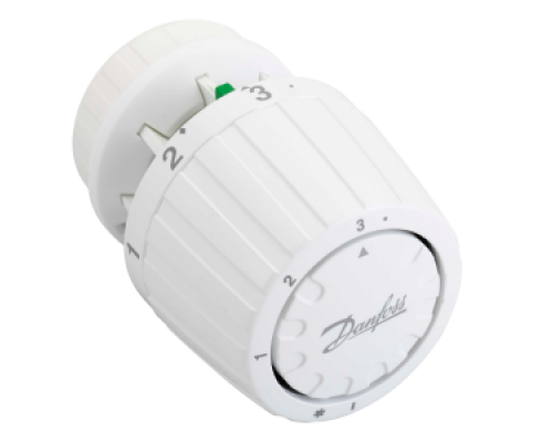 Головка термостатическая газовая, RTR 7090 (RA 2994) Danfoss, время срабат. 30 минут, Т 5 - 26 °С, присоед. клипсовое, цвет белый, 013G7090