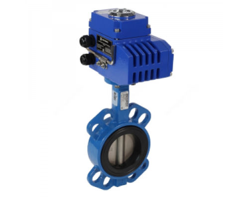 Затвор дисковый межфланц. DN100 чугунный (диск-нерж), Benarmo, PN16, Тmax=130°C, с электроприводом Q-070 230В