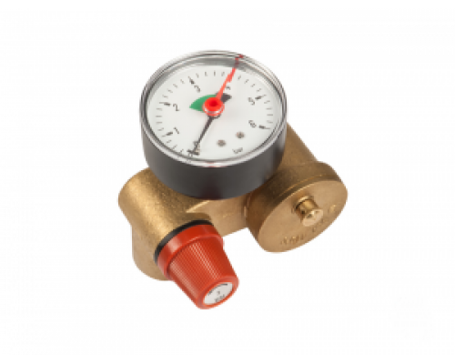 Группа безопасности котла UNIPUMP 1", до 50 кВт, 10 бар, компактная, консоль - латунь без покрытия