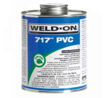 Клей 473 мл для изделий из ПВХ в нап. питьевом водоснаб., Weld-On 717 (США), в банке с кисточкой